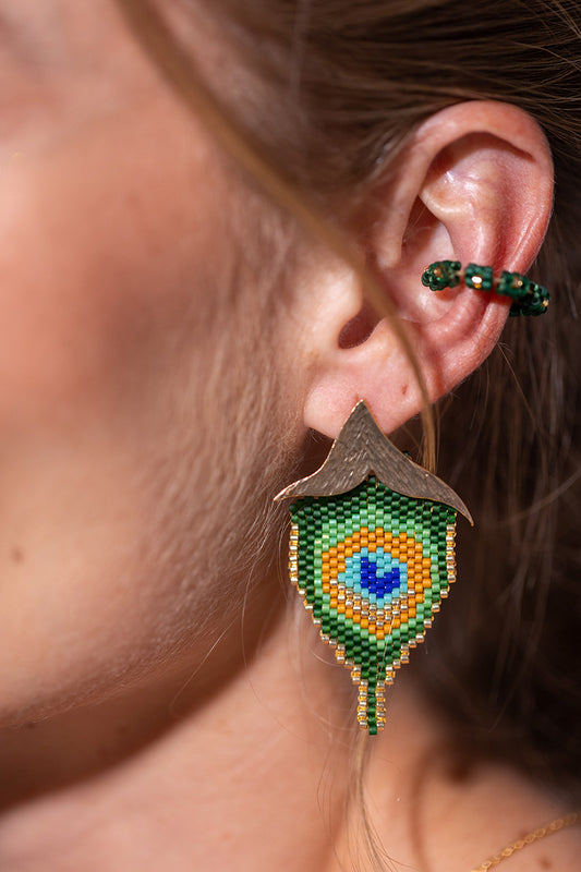 Peacock Feather Earrings