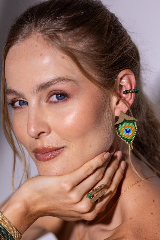 Peacock Feather Earrings